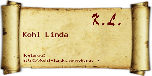 Kohl Linda névjegykártya